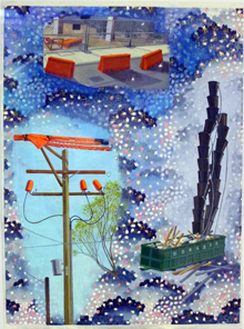 Bruce Blue Fractile Painting 